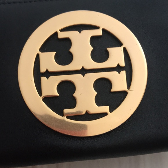 TORY BURCH Women's Charlie Zip Continental Wallet Black Bill-fold Wallet - Picture 7 of 8